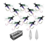 Flying Fish Lure | Fly Fishing Hook | 10 Lures Simulated Bait Double Hook Gift Adventures Father Freshwater Saltwater Outdoor Man Camping