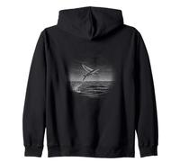 Flying Fish Over Ocean Water Waves Marine Wildlife Zip Hoodie