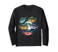 Flying Fish Under The Terrestrial Moon for Fish Lovers Long Sleeve T-Shirt