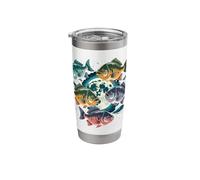 Flying Fish Under The Terrestrial Moon for Fish Lovers Stainless Steel Insulated Tumbler