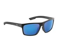 Flying Fisherman Square Offline Polarized Sunglasses with AcuTint Lenses, UV Protection, Perfect for Fishing and Outdoor Sports, Matte Black Frame/Smoke-Blue Mirror Lens, Medium/Large