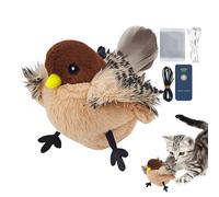 Flying Flapping Bird - Interactive Catnip Toy, Realistic feathers Simulation, Soft cozys Material, Jumping Movement Device | Engaging Indoor Playset for Cats Kittens All Breeds Exercise Fun