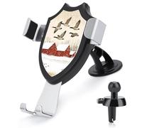 Flying Geese Snow Red House Car Phone Holder Rotatable Mount Dashboard Windshield Air Vent Accessories