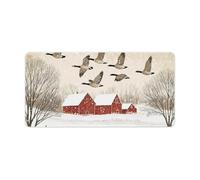 Flying Geese Snow Red House Non-Slip Mouse Pads Funny Desk Mat Rubber Laptop Writing Mat for Gamer Office Home 30x60cm