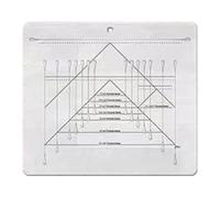 Flying Geese Trim Cutting Ruler | Smooth and Clear Acrylic Quilter Ruler with Double Colored Grid Lines - Professional Fabric Cutting for Quilters, Craftsmen