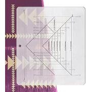 Flying Geese Trim Cutting Ruler - Smooth and Clear Acrylic Quilter Ruler with Double Colored Grid Lines | Professional Fabric Cutting for Quilters, Craftsmen