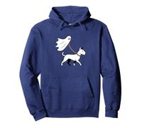Flying Ghost Walking Bull Terrier - Dog Mom Dad Pet Pullover Hoodie