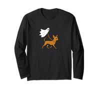 Flying Ghost Walking Dachshund Doxie Weiner Dog Mom Dad Pet Long Sleeve T-Shirt