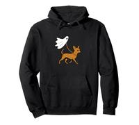 Flying Ghost Walking Dachshund Doxie Weiner Dog Mom Dad Pet Pullover Hoodie