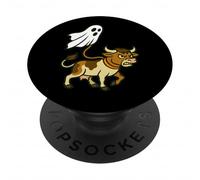 Flying Ghost Walking Dairy Cow Cattle - Farm Farmer Farming PopSockets Adhesive PopGrip