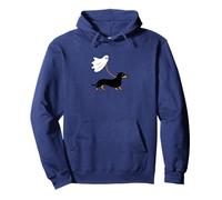 Flying Ghost Walking Short Haired Dachshund Dog Mom Dad Pet Pullover Hoodie