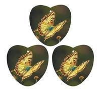 Flying Golden Butterfly Car Air Freshener, 3 Pcs Love form Hanging Air Freshener Cards, Long Lasting Fragrance Scented Cards for Car, Home, Office Gray-style