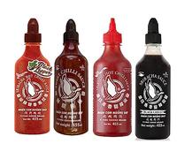 Flying Goose 4 Packs Bundles - Sweet Chilli, Black Sriracha, Sriracha with Black Pepper, with Tikka