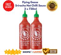 Sriracha Hot Chilli Sauce 2 Bottles / 2 X 730ml / Flying Goose / Thailand/ Hot