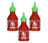 Flying Goose Sriracha Hot Chilli Sauce Original 200ml x 3 - Spicy All-Purpose Condiment, Authentic Thai Flavour Seasoning Dip with Welari Thank You Card | (3 Pack)