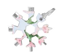 Flying Green Butterfly 19-in-1 Snowflake Multi Tool,Compact And Portable Stainless Steel Snowflake Multitool,Snowflake Wrench for Travel,Home And Work