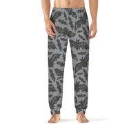 Flying Halloween Bats Men's Pajama Pants Soft Lounge Bottoms With Pocket Sleep Pants Loungewear