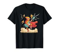 Flying Hero with Guitar and Cape for a Cool Look T-Shirt