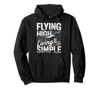 Flying High Living Simple Air Force Veteran Farmer Pullover Hoodie