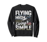 Flying High Living Simple Air Force Veteran Farmer Sweatshirt