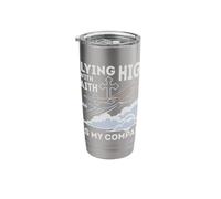 Flying High with Faith As My Compass Stainless Steel Insulated Tumbler