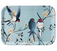 Flying Home Large Tray, Swallows & Floral Wildlife Design, Serving Tray M&W