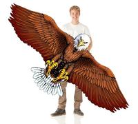 Flying Hoofer Bald Eagle Kite for Kids Ages 4-8 & 8-12 and Adults - Easy to Fly, Comes with 100m Kite String Handle - Sturdy and Durable - Family Outdoor Activity (70.8X31.5-inch).