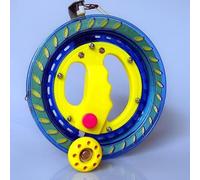 Flying Hoofer Kite Reel for Kids & Adults - 7.2 Inch Dia, 650FT High Strength Kite String with Connector - Large Handle, Safety Lock, Kite Line Winder for Effortless Flying and Control.