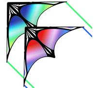 Flying Hoofer Large Beach Delta Kite for Adults and Kids Ages 4-8 & 8-12, Extremely Easy to Fly for Beginners(60X30''), Single Line Kite,Comes with 300 FT String Kite Handle.(Red&Blue)