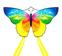 Flying Hoofer Large Butterfly Kite for Adults and Kids Ages 4-8 & 8-12 Easy to Fly, 55''X28'' Single Line Kite for Outdoor, Park or Beach.(Candy Color)