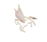 Flying Horse Brooch Pin Clothing Jewelry Beautiful Accessory Animal Pin Alloy Texture Present for Fashion Enthusiasts Flying Horse Brooch