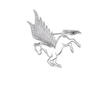 Flying Horse Brooch Pin Clothing Jewelry Beautiful Accessory Animal Pin Alloy Texture Present for Fashion Enthusiasts Symbolic Jewelry