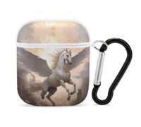 Flying Horse Earphone Case PC Bluetooth Headphone Case Compatible with Airpods 1/Airpods 2 White-style