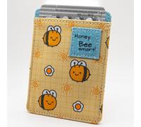 Flying Horse Workshop Pill Case - Contraceptive Pill Case - 1 Compartment - Honey Bee - Fits 4x3 Packets - Cute, Discrete Artwork, Anime, Pink