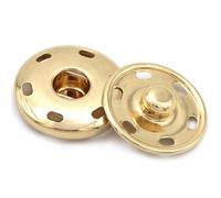 Flying Horse66 20 Sets Metal Sew-On Snap Fasteners, Brass Snap Buttons Press Studs Buttons, Gold (19MM)