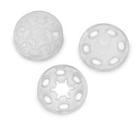 Flying Horse66 60 Sets Plastic Sew on Snap Fasteners, Transparent Press Studs Plastic Snaps Button, 15mm
