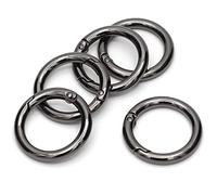 Flying Horse66 Round Spring Snap Clip Hook, 10 Pcs Trigger Spring O Rings Round Carabiner Clip(35mm)