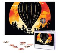 Flying Hot Air Balloon Wooden Puzzles 1000 Pieces Personalized Jigsaw Puzzle For Adults Interesting Custom Photo Puzzles Gift For Holiday Birthday Wedding Anniversay