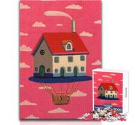Flying House 1000 Piece Jigsaw Puzzles for Adults Creative Problem Solving Game Heartfelt Memorable Gift Idea Size 50x75cm