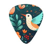 Flying hummingbird Stylish and durable guitar picks, three types of thin, medium and heavy guitar picks (12 pieces), suitable for guitar, bass, electric guitar, ukulele,
