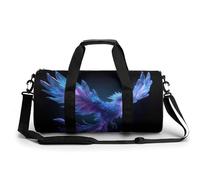 Flying Ice Phoenix in Magical Glow Travel Gym Bag for Women Men Cylindrical Duffle Bag Sport Workout Bag with Shoulder Strap