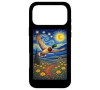 Flying immigrant Mallard Duck in the Starry Night Painting Case for iPhone 17 Pro Max