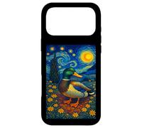 Flying immigrant Mallard Duck in the Starry Night Painting Case for iPhone 17 Pro Max