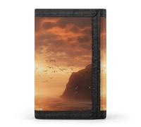 Flying in Sunset Triple Fold Wallet,Slim Wallet Personalized Engraved Rfid Blocking Wallet for Men And Women, style, One Size