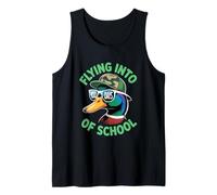 Flying Into 100 Days of School Cool Mallard Duck Tank Top