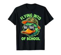 Flying Into 100 Days of School Duck Camo Sunglasses T-Shirt
