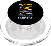 Flying is just walking but with way better scenery PopSockets PopGrip for MagSafe