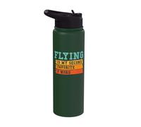 Flying is My Second Favorite F Word Stainless Steel Insulated Water Bottle
