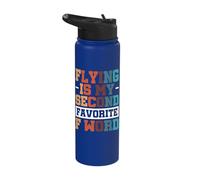 Flying is My Second Favorite F Word Stainless Steel Insulated Water Bottle