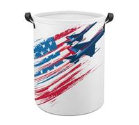 Flying Jets in The Sky with Red Stripes Laundry Baskets Laundry Hamper Waterproof Foldable Storage Bin Dirty Clothes Laundry Basket for Living Room Bathroom